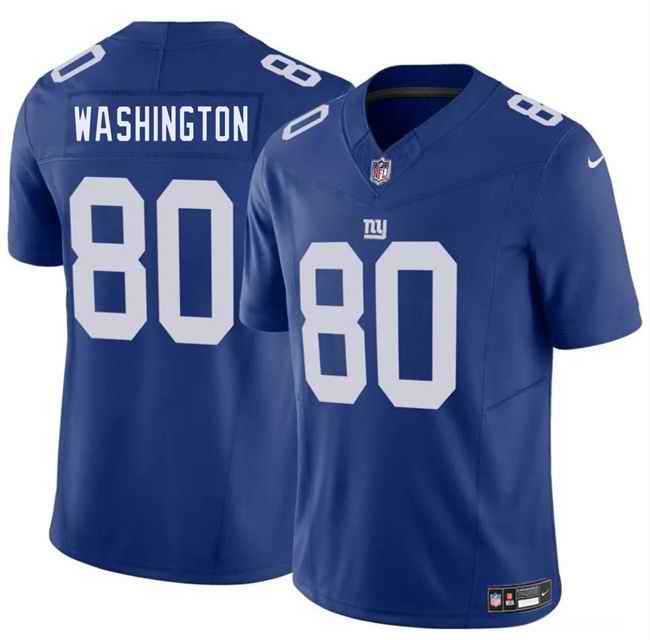 Men's New York Giants #80 Montrell Washington Blue 2025 F.U.S.E. Vapor Untouchable Limited Stitched Jersey